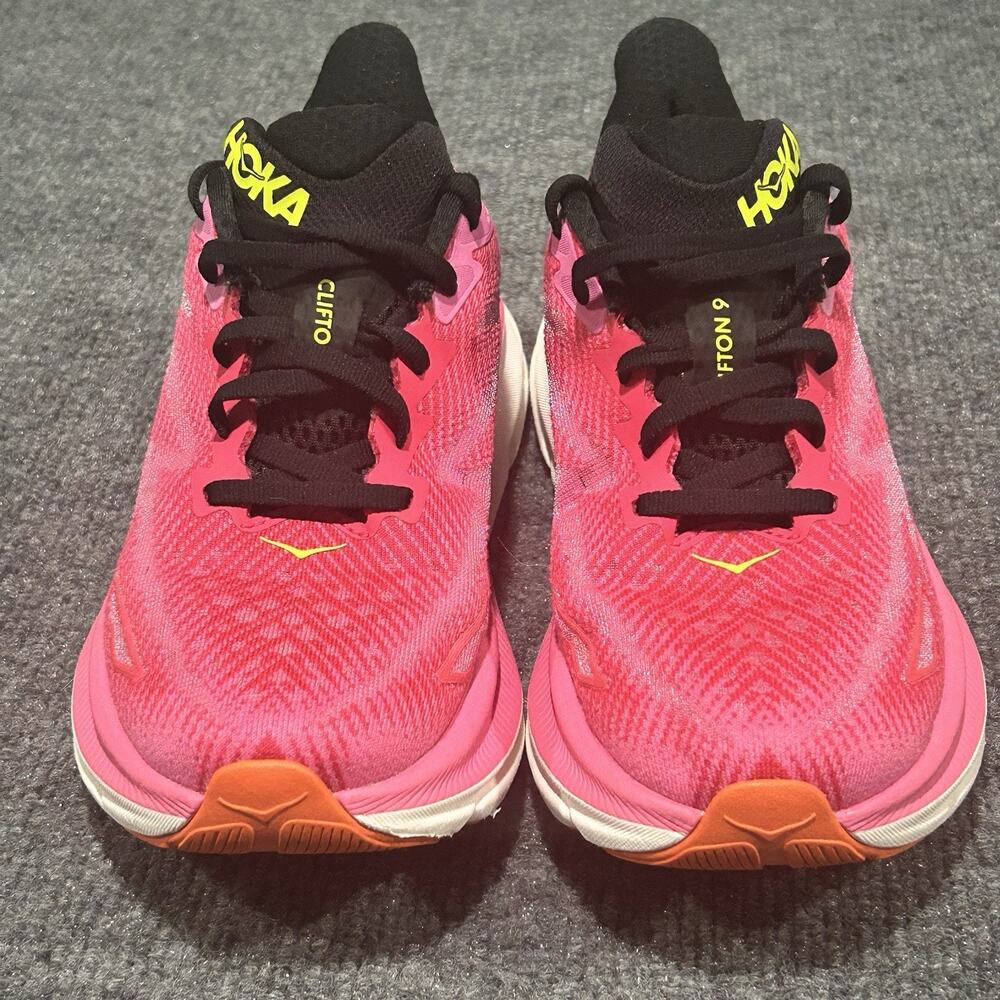 Hoka Clifton 9 Pink Women Size 6B Running Shoes Sneaker Athletic Cross Training - Picture 2 of 8